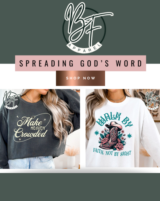 Western Walk by Faith Tee, Comfort Colors Tee, Christian, Gift, Cowgirl Boots Graphic