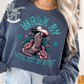 Crewneck Western Walk by Faith, Cowgirl Boots, Christian, Christian Gift, Sweatshirt